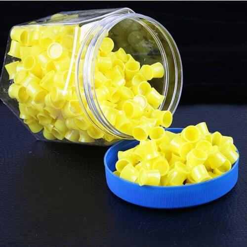 New Designed Cup Base Ink Cups 300Pcs/Bottle Plastic Small Silicone Tattoo Ink Cap Tattoo Supplies For Permanent Makeup