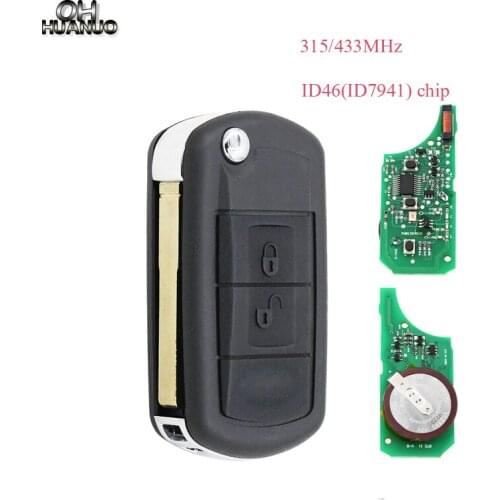 315MHz 433MHz 3 buttons full remote key fob with ID7941 chip for LAND ROVER DISCOVERY 3 4 Range Rover Sport Vogue HU101 uncut