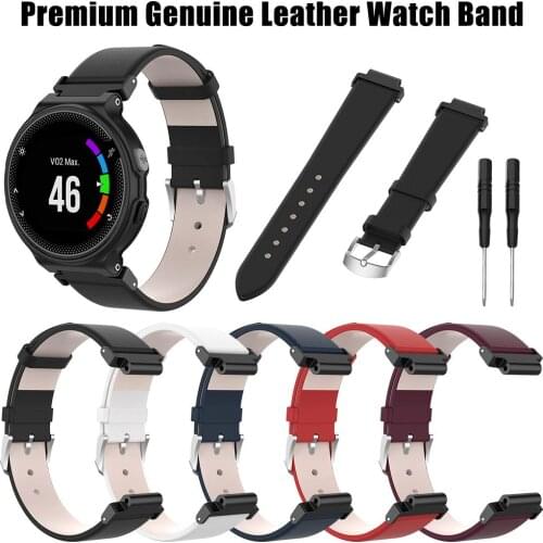 New For Garmin Forerunner 220 230 235 630 620 735 Smart Watch Genuine Leather Sports Band Strap Wrist band Watch Band with tools