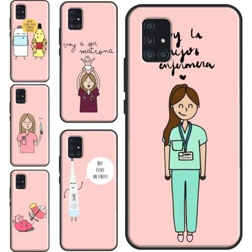 Cute Doctor Nurse Medical Health Heart Case For Samsung A72 A52 A42 A32 A12 A02 S A10 A30 A50 A70 A21S A20e A11 A31 A41 A51 A71