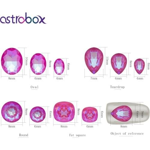 Astrobox Glass Rhinestones Jewelry Glitter Crystal Arts Crafts Appliques Jewelry Phone Accessories & Nails 3D Nail Art Gems