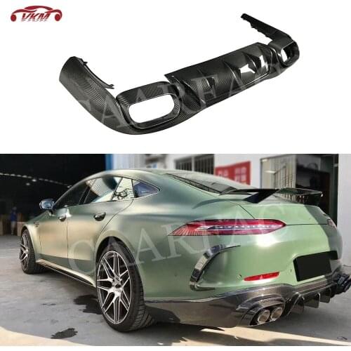 Dry Carbon Fiber / FRP Rear Bumper Lip Diffuser B Style Spoiler For Mercedes Benz AMG GT50 GT53 2019 2020