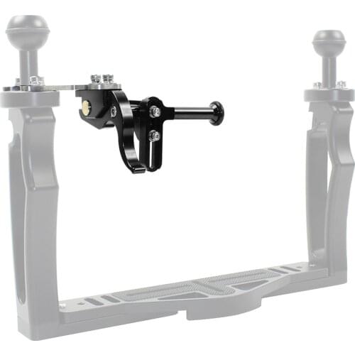 Upgraded Long Rod Adjustable Shutter Release Trigger Extension Level Mount for Diving Camera Underwater Tray Stabilizer Bracket