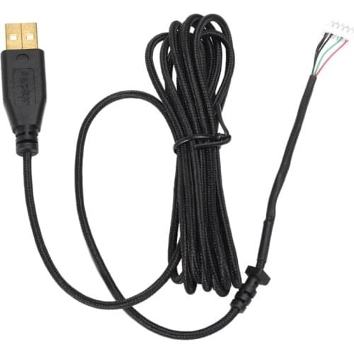 Usb Cable Mice Line For Razer Deathadder Hex Molten 2012 Approx. 2.1M 5 Wires 5 Pins Black Gold Plated Replacement Gaming Mous