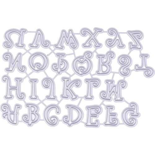 1 Set Uppercase Letter Alphabet Metal Cutting Dies DIY Scrapbooking Paper Card Stencil Decorative Template