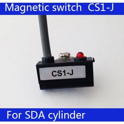 1pcs Free Shipping CS1-J Red LED Pneumatic Cylinder Magnetic Sensor Reed Switch ,DC AC 5V - 120V