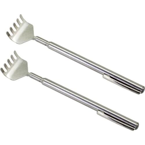 1pc New Stainless Steel Telescopic Massager Mini Adjustable Pen Style Extendable Self Back Itching Scratcher For Back Relaxation