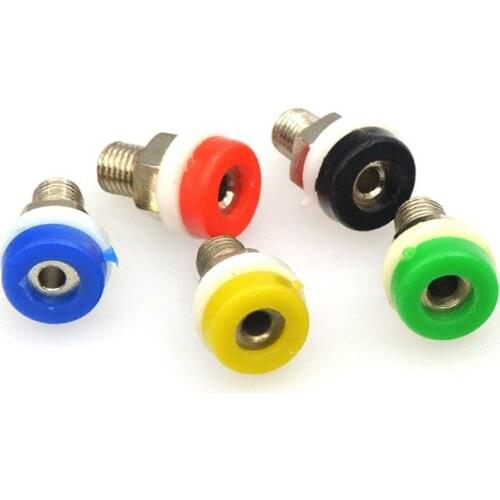 10Pcs Brass 2mm Banana Socket Jack for 2mm Banana Plug Test Connector 5 Colors