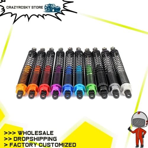 2PCS Oil Filled 130mm Long Aluminum Rear Shock Absorber For 1/10 Axial Yeti Rock Racer AX90026 Off-Road Crawler Hop-Up Parts Toy