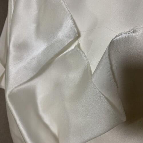 12 mm Silk Satin Fabric 100% mulberry silk natural off white color 52 gsm 55'' width 50 meters small wholesale