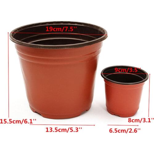 50Pcs/lot Plastic Nursery Pot Flowerpot desktop potted Plant Seedlings Planter Pots Home Tool Contain 2 Sizes
