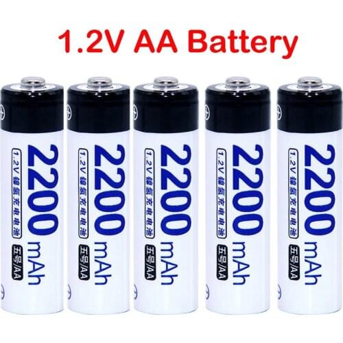 AA Rechargeable Battery 1.2V 2200mAh Ni-MH AA Battery 2A Pre-charged Bateria Rechargeable AA Batteries for Camera Flashlight Toy
