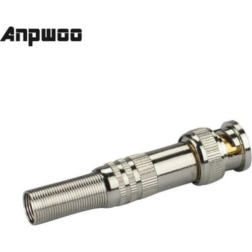 ANPWOO Hot 10 Pcs Solder Less Twist Spring BNC Connector Jack for Coaxial RG59 For CCTV Camera Surveillance Kit System