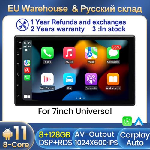 DSP Carplay Android 11 2 Din Car Radio Multimedia Video Player Universal For Volkswagen Nissan Hyundai Kia Toyota GPS Navigation