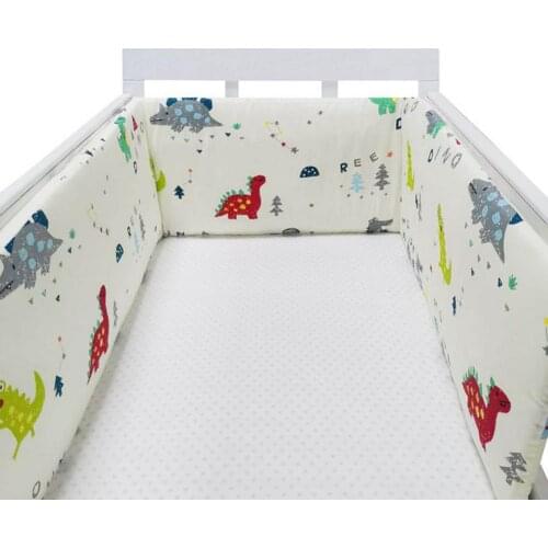 1PCS Baby Crib Bumpers In The Crib For Newborn Cotton Cartoon Dinosaur Cot Bumper Baby Bed Protector Kids Bedding