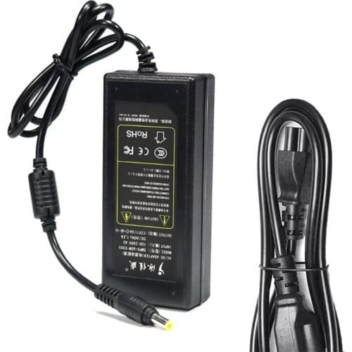 60W 12V 5A Power Supply Adapter AC 100-240V to DC 12V Transformer Power Adapter with Indicator Light for Humidifier Desk M7DA