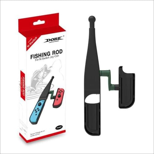 Black Fishing rod for Nintend Switch Joy-Con NS Gamepad Fishing Rod