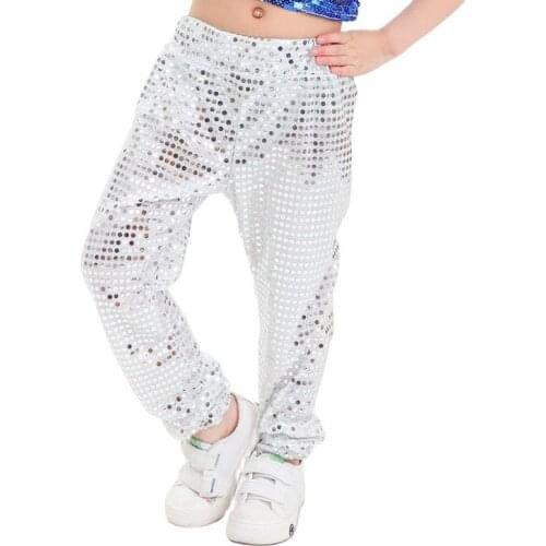 Childrens Hip-hop Pants Sequined Trousers Jazz Dance Pants Hip Hop Dance Costumes Kids Jazz Costume
