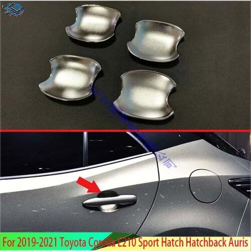 For 2019 Toyota Corolla E210 Sport Hatch Hatchback Auris ABS Chrome Door Handle Bowl Cover Cup Cavity Trim Insert Catch Molding