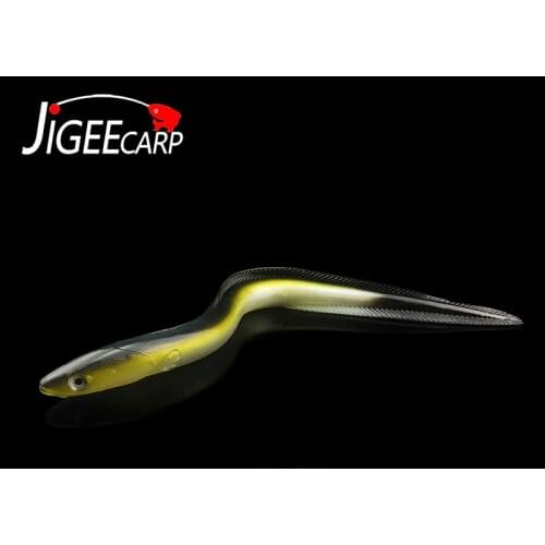 JIGEECARP 1pc Fishing Soft Lure Catfish Accessories Swinbait Jig Head PVC Sand Eel Silicone Rubber Fish Soft Wobler