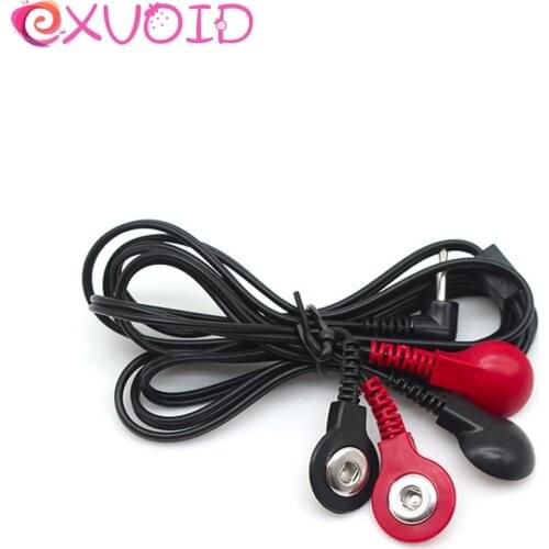 EXVOID Electric Shock Accessories 4 Button Connector Conversion Cable Wire Therapy Massage Sex Toys for Couples Adult Game