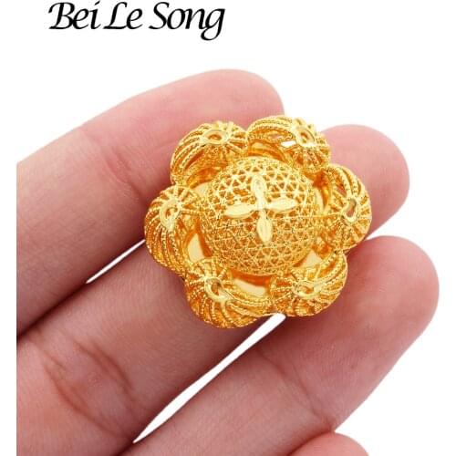 Dubai gold color rings 24K for women wedding jewellery resizable Womens ring for girls bridal wife gifts African Dubai French