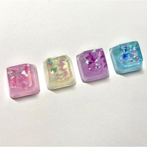 1Pc Handmade creative production Resin Keycaps cherry R4 translucent keycap Accessories Apply to mechanical keyboard key caps