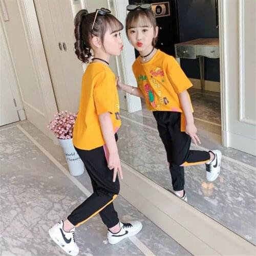 2021 Baby girls summer clothes set for kids clothing sets short sleeve tops and pants children 2pieces tracksuit girl outfits