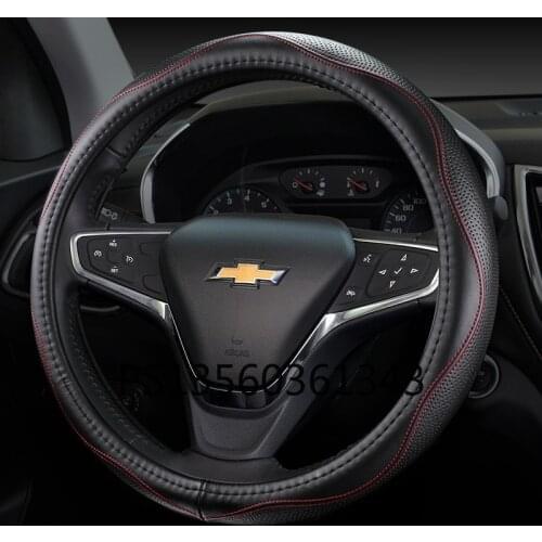 Leather steering wheel cover for Chevrolet Malibo XL Equinox TRAX Cruze Trailblazer
