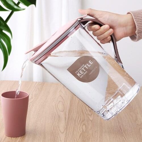 High Capacity Water Jug Plastic Heat Resistant Transparent Japanese Water Jug Juice Storage Jarra De Agua Drinkware DE50SH