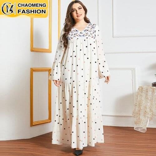 Dubai Abaya Embroidered Fashion Plus Size Hijab Dress Turkey Kaftan Islam Clothing Muslim For Women Vestidos Arabic Maxi Robe