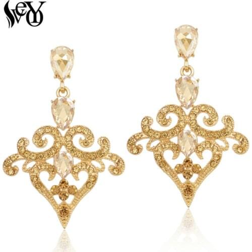 VEYO Fashion Jewelry Full of Rhinestone Trendy Earrings Crystal Drop Earrings For Women Top Quality