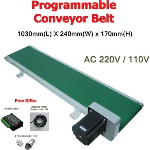 Desktop Programmable High Quality Stainless Steel Aluminum Alloy Conveyor Belt 1000mm Length 200mm Width Special For Fiber Laser