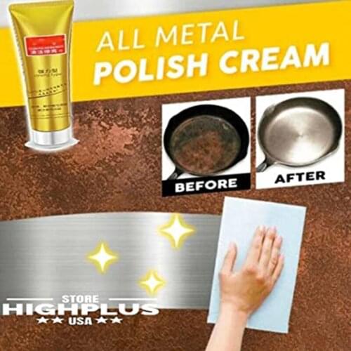 All Metal Polisher Cream Silver Cleaner and Polish Metal Polishing Silver Copper Brass Chrome Porcelain Jewelry