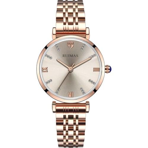 RUIMAS New Women Luxury Brand Watch Simple Quartz Lady Waterproof Wristwatch Female Fashion Casual Watches Clock reloj mujer