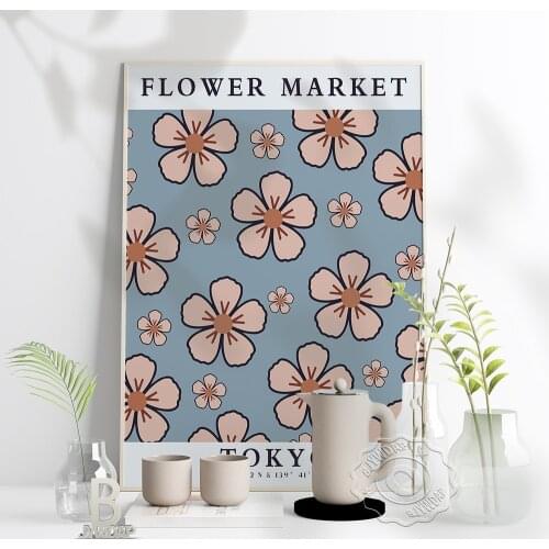 Flower Market Print, Flower Market Poster Tokyo, Flower Wall, Flower Poster, Flower Print, Florist Gift Wall Picture Home Decor