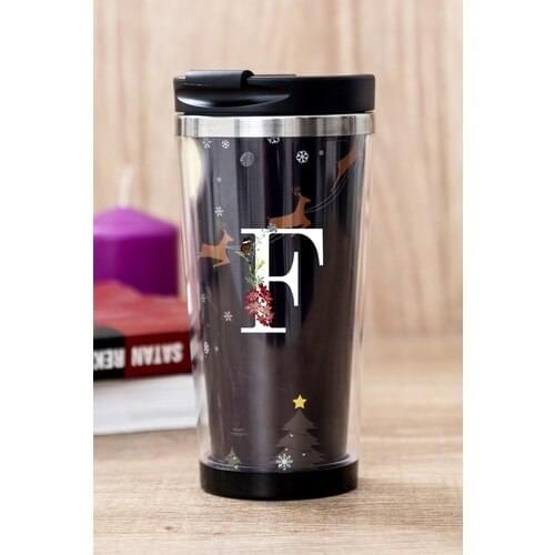 Gift Shop F Letter Christmas Thermos Cup