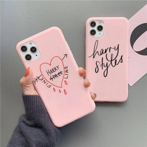 Styles Treat People With Kindness Phone Case For iphone 12 11Pro Max Mini XS 8 7 6 6S Plus X SE20 XR Matte Candy Pink Silicone