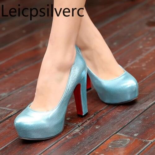 Pumps Spring and autumn The New fashion Round head Shallow mouth Thick heel High heel Womens shoes 34-39