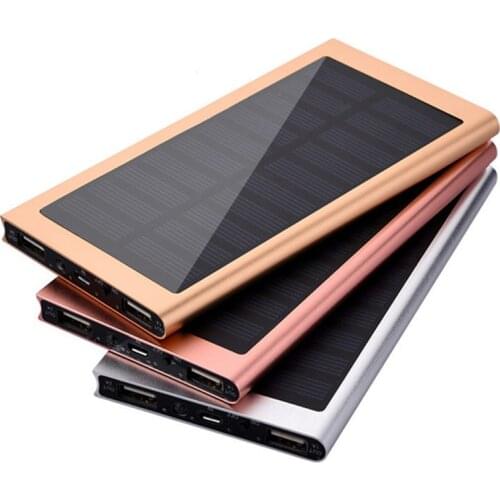 20000mAh Solar Power Bank LED Digital Display Phone External Battery Poverbank For Xiaomi iPhone Huawei Mobile Phone Powerbank