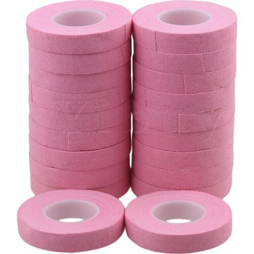 Yibuy 20pcs 500cm Pink Cotton Nail Finger Adhesive Tape for Guitar Guzheng Lute
