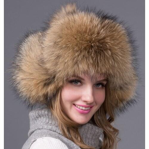 Women Winter Natural Real Fox Fur Hat Elastic Warm Soft Fluffy Genuine Fox Fur Cap Luxurious Quality Real Bomber fashionable