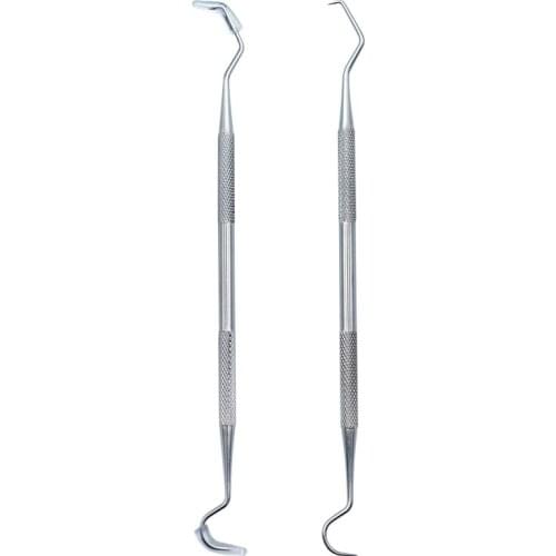 2pcs Dental Double-Head Hook Probe 17cm Stainless Steel Tooth Cleaning Tool High Quality Dentist Professional Oral Care Material