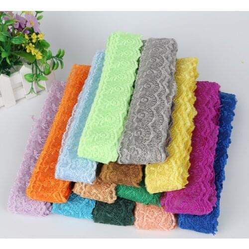 2018 Hot selling Embroidery Lace Ribbon Trim Fabric DIY Choker Bracelet Sew Clothes Dress Wedding Party Decora Accessories 40mm