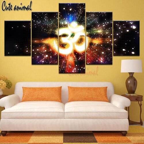 5 pcs 5d diamond painting multi panel muslim islam holy bible text diamond mosaic stitch cross diamond embroidery full round