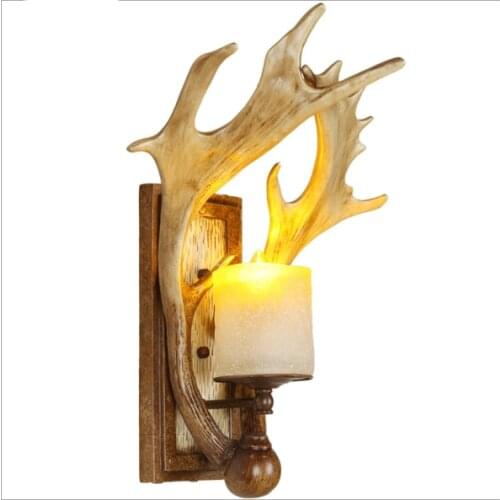 American Rural Antler Lamp Creative Led Lights For Room Bedroom Decoration Maison бра Luces New Unique Wall Lamp