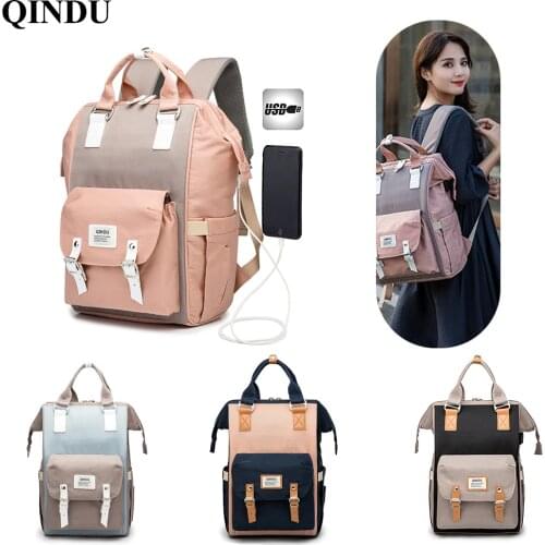 Large Bag for Mom Fashion Backpack Ladies Designer Baby Stroller Packet Maternal Travel Baby Care Nursing Diaper Bags for Womem