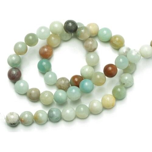 Wholesale Mixed Amazonite Natural Stone Beads Round Loose Beads 4mm 6mm 8mm 10mm 12mm Needlework DIY Necklace Bracelet