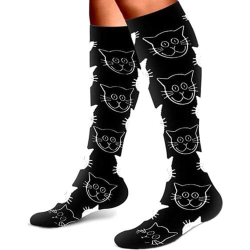 Anti Fatigue Unisex Sport Compression Stockings Varicose Vein Stocking Leg Support Pulled Muscle Blood Pooling Cycling Men Socks