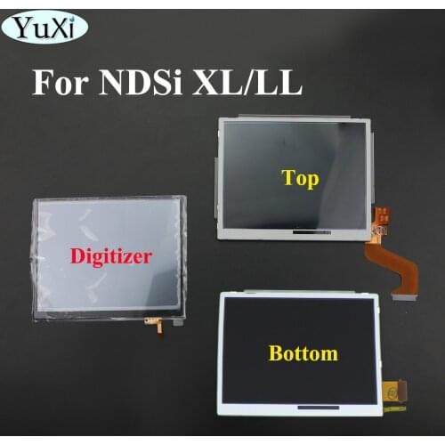 YuXi Touch Screen Digitizer Top Upper / Lower Bottom LCD Screen For Nintendo DSI XL LL for NDSI XL LL Gamepad Repair Parts